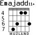 Emajadd11+ para guitarra - versión 4