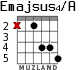 Emajsus4/A para guitarra - versión 3
