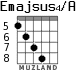Emajsus4/A para guitarra - versión 6