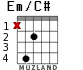 Em/C# para guitarra - versión 1