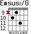 Emsus2/G para guitarra - versión 7