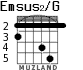 Emsus2/G para guitarra