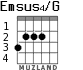 Emsus4/G para guitarra - versión 2