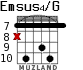 Emsus4/G para guitarra - versión 4