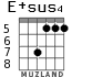 E+sus4 para guitarra - versión 3