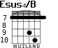 Esus4/B para guitarra - versión 3