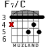 F7/C para guitarra - versión 4