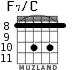 F7/C para guitarra - versión 5