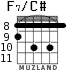 F7/C# para guitarra - versión 2