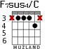 F7sus4/C para guitarra - versión 2