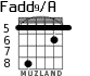 Fadd9/A para guitarra - versión 5