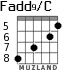 Fadd9/C para guitarra - versión 4