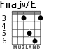 Fmaj9/E para guitarra - versión 4