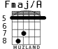 Fmaj/A para guitarra - versión 6