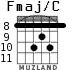 Fmaj/C para guitarra - versión 5