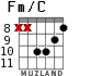 Fm/C para guitarra - versión 5