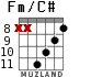 Fm/C# para guitarra - versión 3