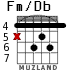 Fm/Db para guitarra - versión 2