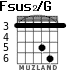 Fsus2/G para guitarra - versión 1
