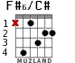 F#6/C# para guitarra - versión 2