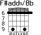 F#add9/Bb para guitarra - versión 5