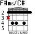 F#m6/C# para guitarra - versión 2