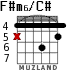F#m6/C# para guitarra