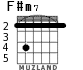 F#m7 para guitarra - versión 2