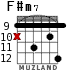 F#m7 para guitarra - versión 9