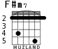 F#m7 para guitarra - versión 1