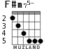F#m75- para guitarra - versión 3