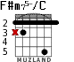 F#m75-/C para guitarra