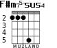 F#m75-sus4 para guitarra - versión 2