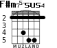F#m75-sus4 para guitarra - versión 5