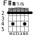 F#m7/6 para guitarra - versión 2