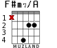 F#m7/A para guitarra - versión 2