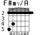 F#m7/A para guitarra - versión 3