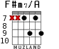 F#m7/A para guitarra - versión 9