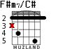F#m7/C# para guitarra - versión 2