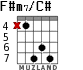 F#m7/C# para guitarra - versión 5