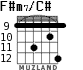 F#m7/C# para guitarra - versión 8