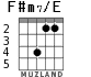 F#m7/E para guitarra - versión 2