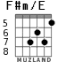 F#m/E para guitarra - versión 6
