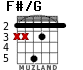 F#/G para guitarra - versión 1