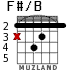 F#/B para guitarra