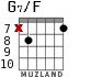 G7/F para guitarra - versión 4