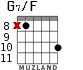 G7/F para guitarra - versión 6