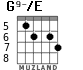 G9-/E para guitarra - versión 4
