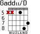 Gadd11/D para guitarra - versión 5