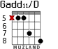Gadd11/D para guitarra - versión 6